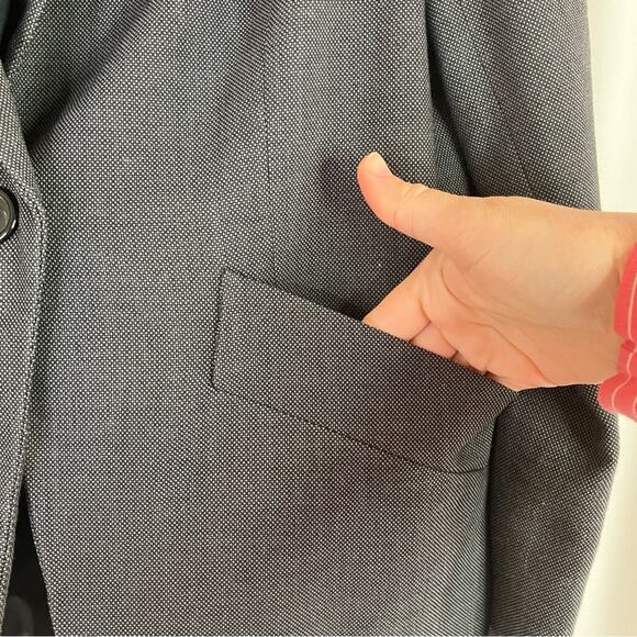 Worthington | Dark Gray Stretch Single Button Blazer Polyester Blend 6 - Picture 4 of 6